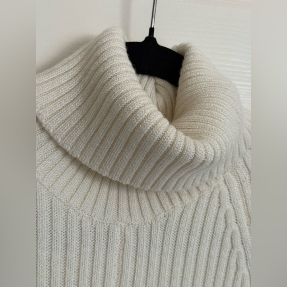 Aritzia Sunday Best Rhapsody Dress Cream Light Birch Turtleneck Dress - Picture 5 of 11